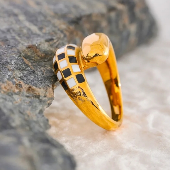 Gold Plated Boho Ring Size 6 - Picture 6 of 6